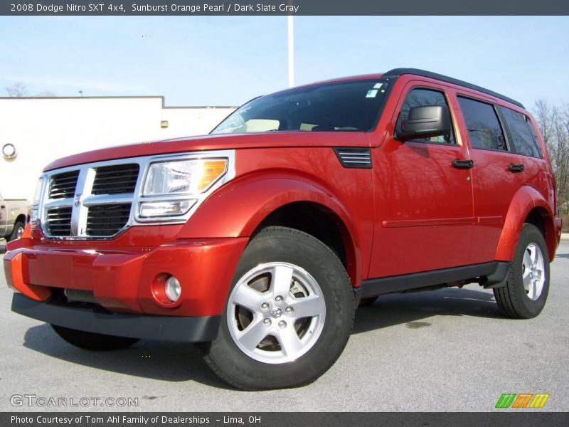 Sunburst Orange Pearl / Dark Slate Gray 2008 Dodge Nitro SXT 4x4