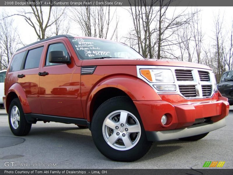 Sunburst Orange Pearl / Dark Slate Gray 2008 Dodge Nitro SXT 4x4