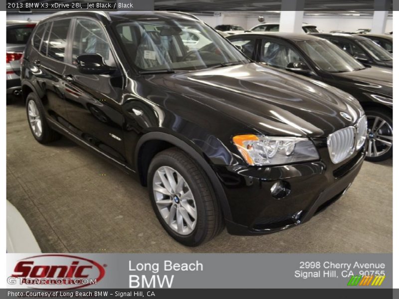 Jet Black / Black 2013 BMW X3 xDrive 28i
