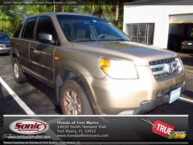 Desert Rock Metallic / Saddle 2006 Honda Pilot LX