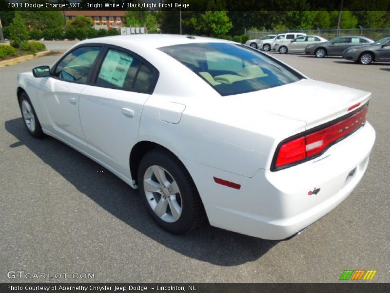 Bright White / Black/Light Frost Beige 2013 Dodge Charger SXT