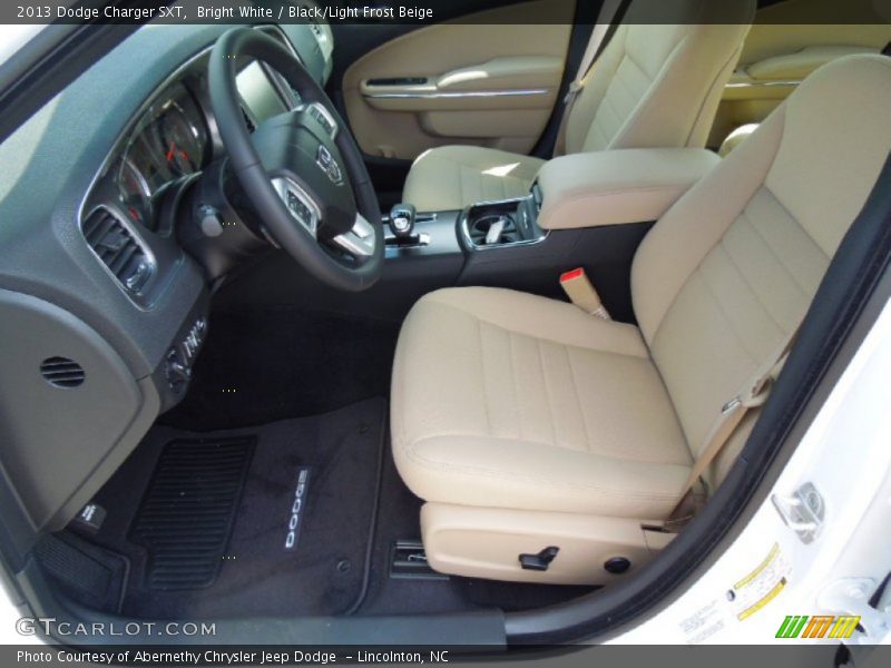 Bright White / Black/Light Frost Beige 2013 Dodge Charger SXT