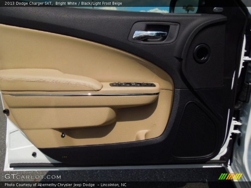 Bright White / Black/Light Frost Beige 2013 Dodge Charger SXT