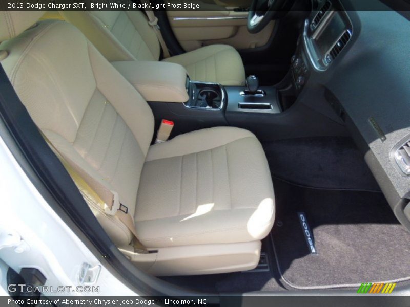 Bright White / Black/Light Frost Beige 2013 Dodge Charger SXT