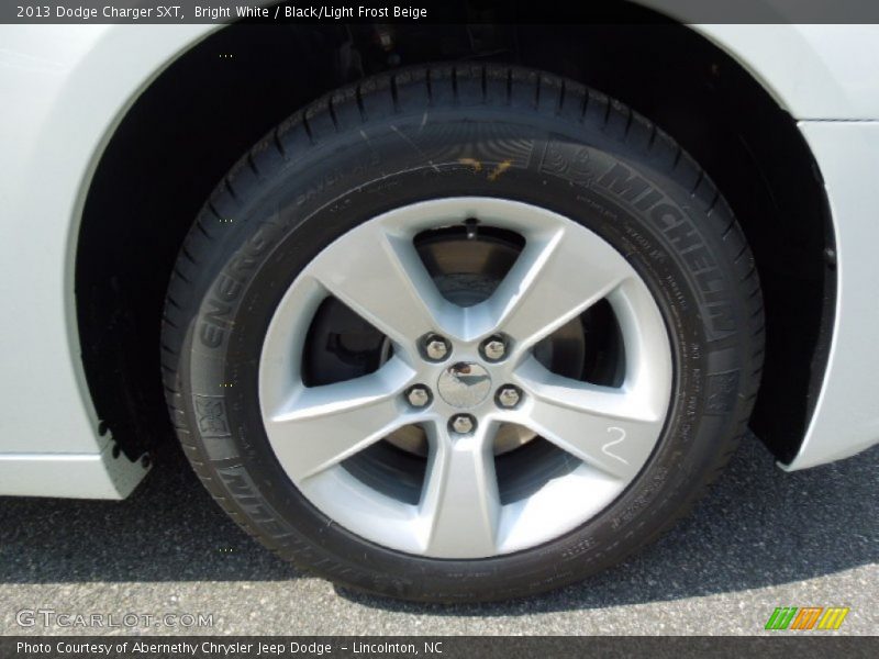 Bright White / Black/Light Frost Beige 2013 Dodge Charger SXT