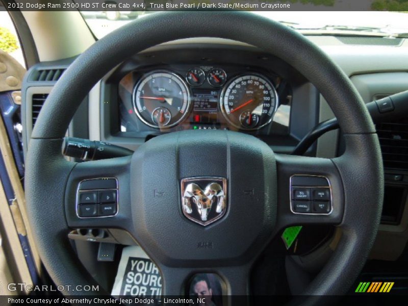 True Blue Pearl / Dark Slate/Medium Graystone 2012 Dodge Ram 2500 HD ST Crew Cab 4x4