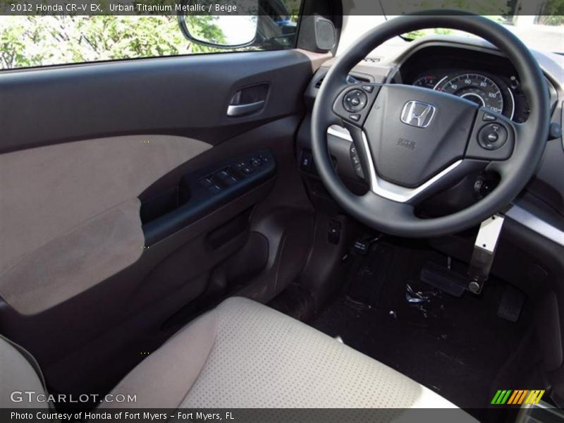 Urban Titanium Metallic / Beige 2012 Honda CR-V EX