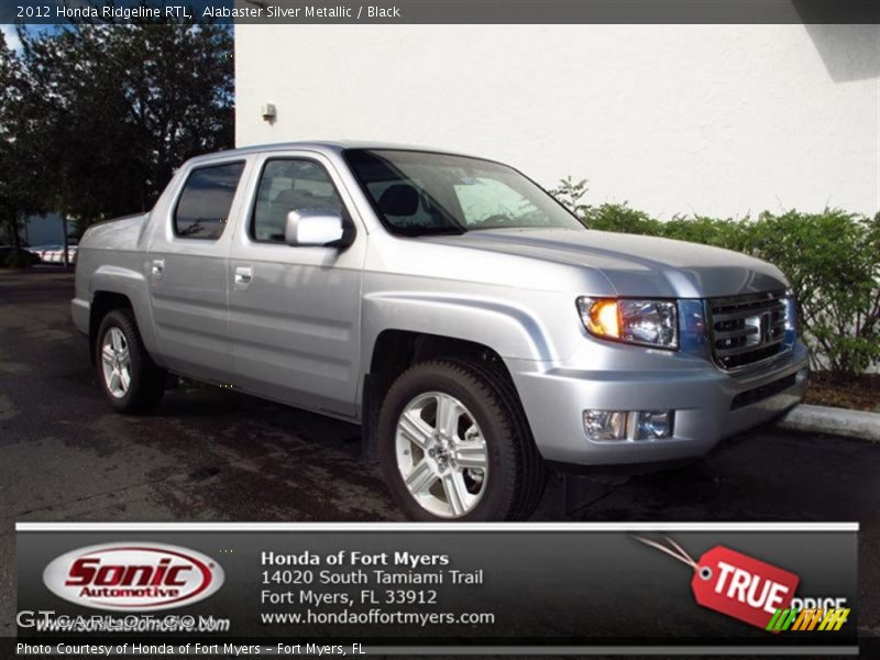 Alabaster Silver Metallic / Black 2012 Honda Ridgeline RTL
