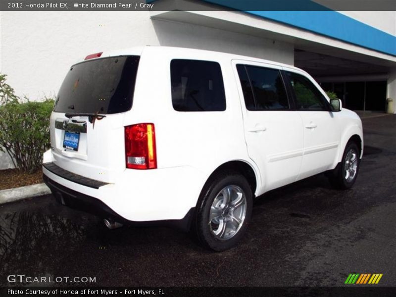 White Diamond Pearl / Gray 2012 Honda Pilot EX
