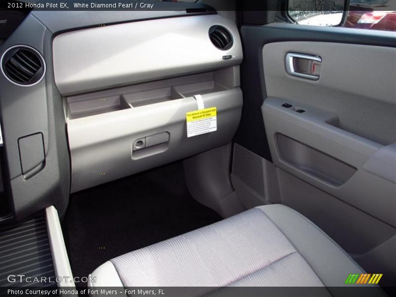 White Diamond Pearl / Gray 2012 Honda Pilot EX