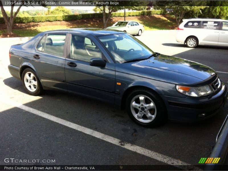 Cosmic Blue Metallic / Medium Beige 1999 Saab 9-5 SE 2.3T Sedan