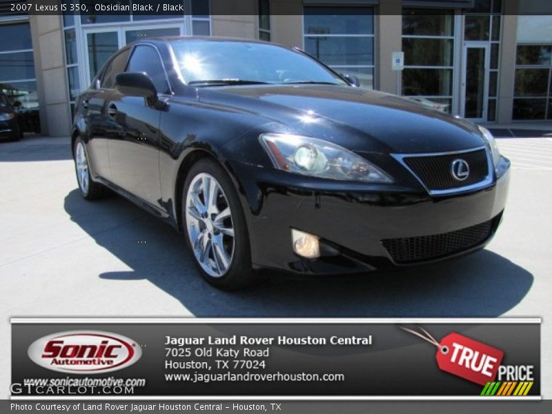Obsidian Black / Black 2007 Lexus IS 350