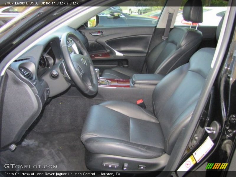 Obsidian Black / Black 2007 Lexus IS 350