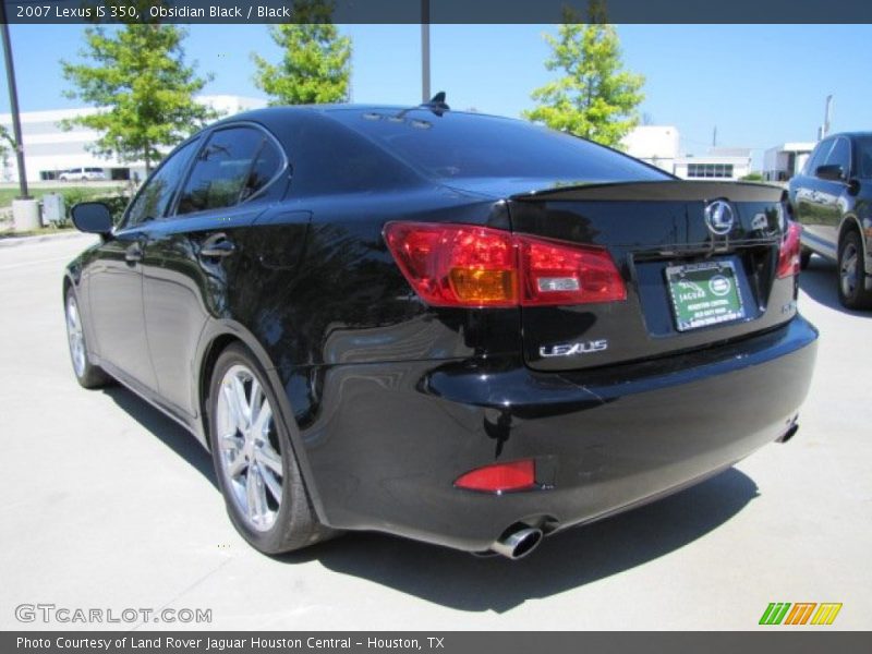Obsidian Black / Black 2007 Lexus IS 350