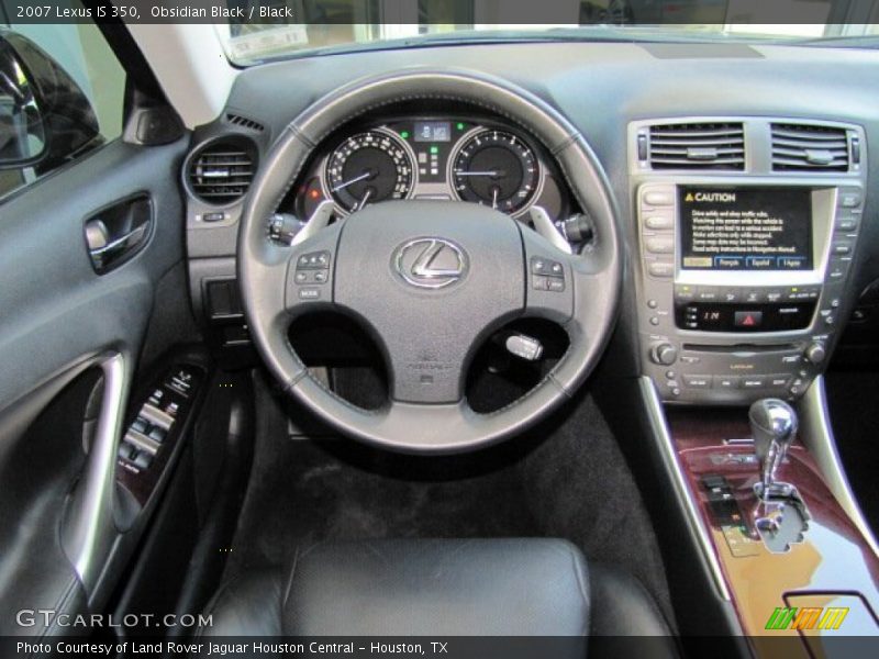 Obsidian Black / Black 2007 Lexus IS 350