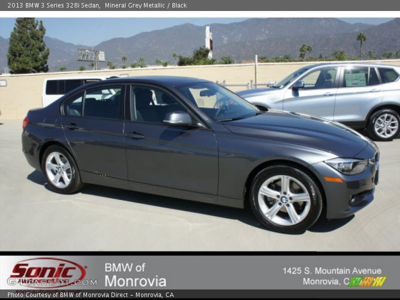 Mineral Grey Metallic / Black 2013 BMW 3 Series 328i Sedan