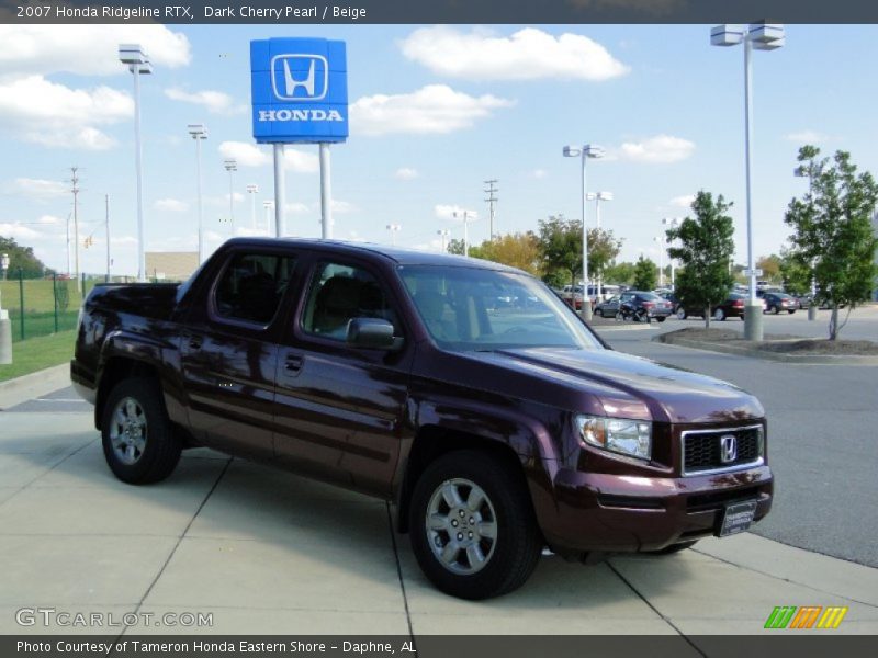 Dark Cherry Pearl / Beige 2007 Honda Ridgeline RTX