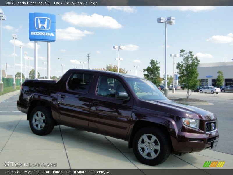 Dark Cherry Pearl / Beige 2007 Honda Ridgeline RTX