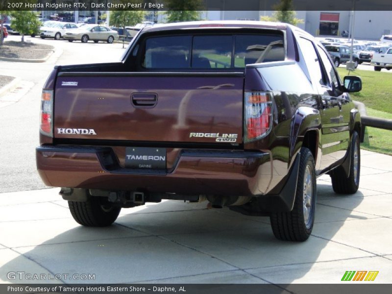 Dark Cherry Pearl / Beige 2007 Honda Ridgeline RTX