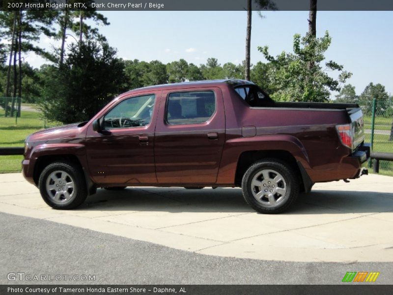 Dark Cherry Pearl / Beige 2007 Honda Ridgeline RTX