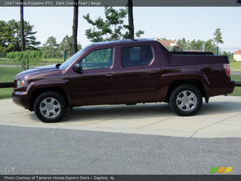 Dark Cherry Pearl / Beige 2007 Honda Ridgeline RTX
