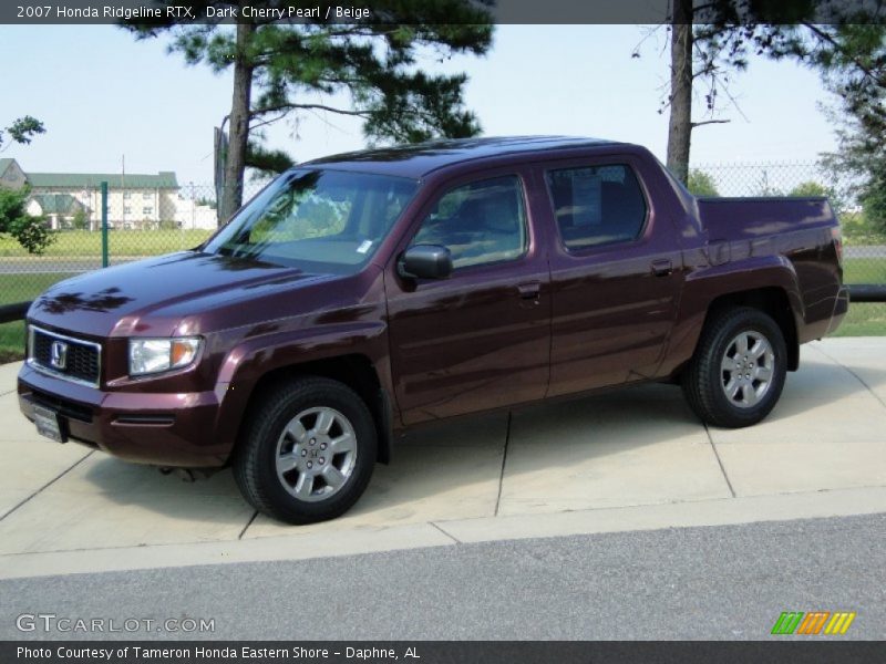 Dark Cherry Pearl / Beige 2007 Honda Ridgeline RTX