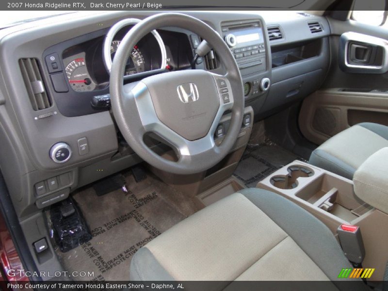 Dark Cherry Pearl / Beige 2007 Honda Ridgeline RTX