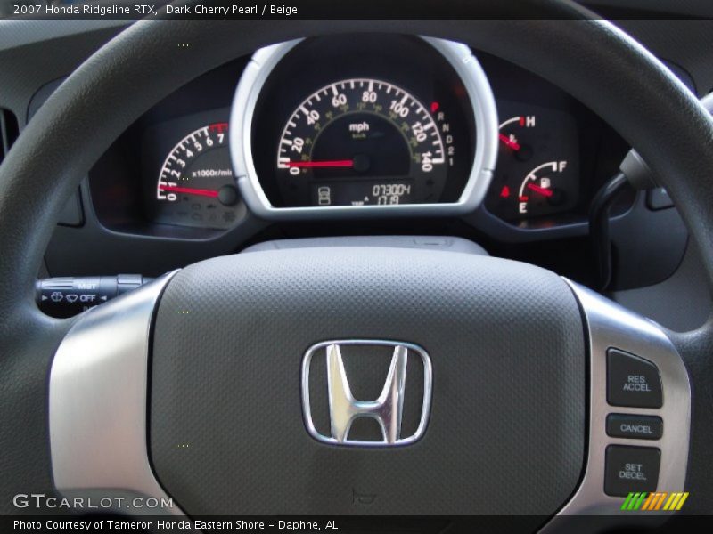 Dark Cherry Pearl / Beige 2007 Honda Ridgeline RTX