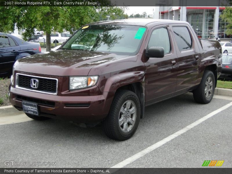 Dark Cherry Pearl / Beige 2007 Honda Ridgeline RTX