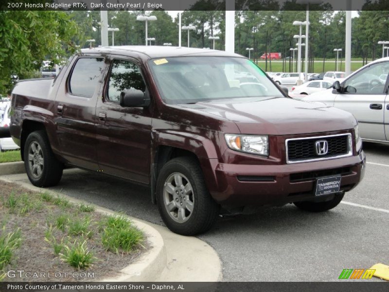 Dark Cherry Pearl / Beige 2007 Honda Ridgeline RTX