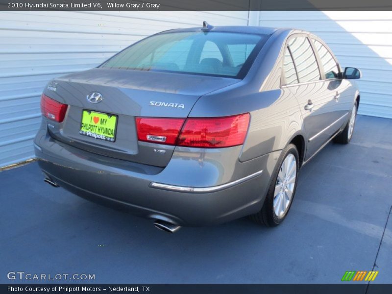 Willow Gray / Gray 2010 Hyundai Sonata Limited V6