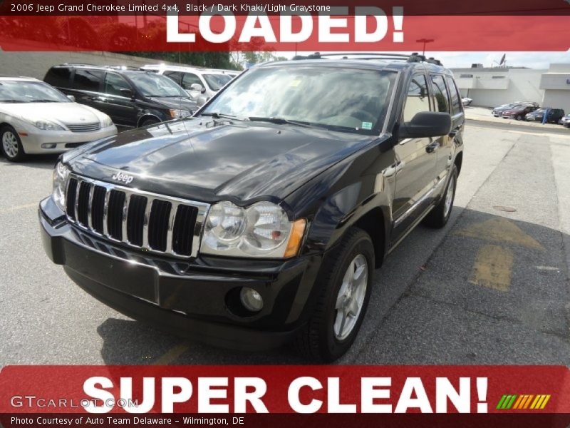 Black / Dark Khaki/Light Graystone 2006 Jeep Grand Cherokee Limited 4x4