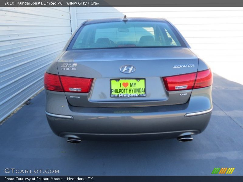 Willow Gray / Gray 2010 Hyundai Sonata Limited V6