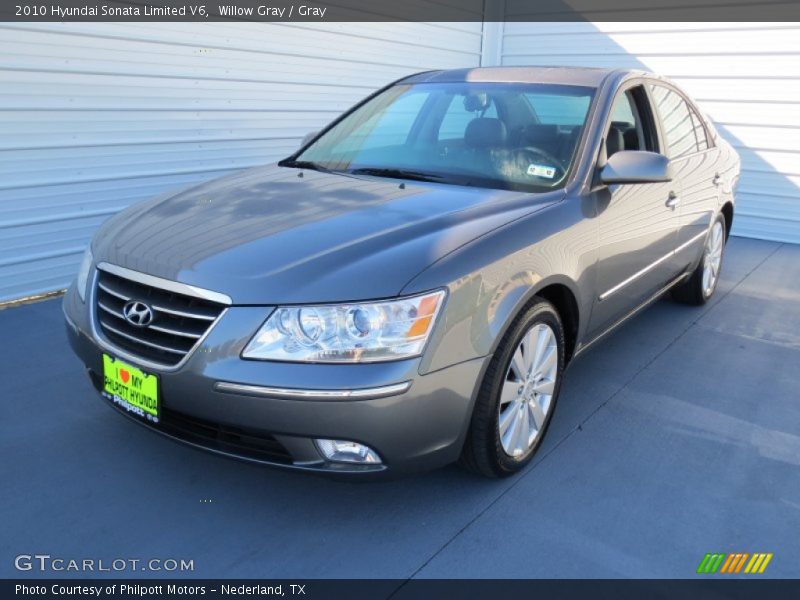 Willow Gray / Gray 2010 Hyundai Sonata Limited V6