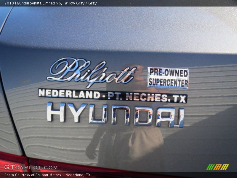 Willow Gray / Gray 2010 Hyundai Sonata Limited V6