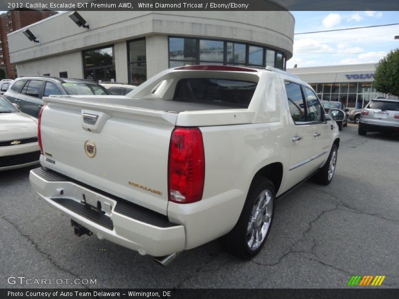 White Diamond Tricoat / Ebony/Ebony 2012 Cadillac Escalade EXT Premium AWD