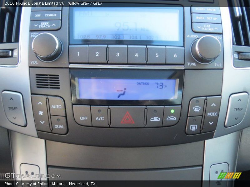 Willow Gray / Gray 2010 Hyundai Sonata Limited V6