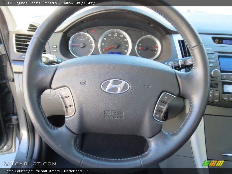 Willow Gray / Gray 2010 Hyundai Sonata Limited V6