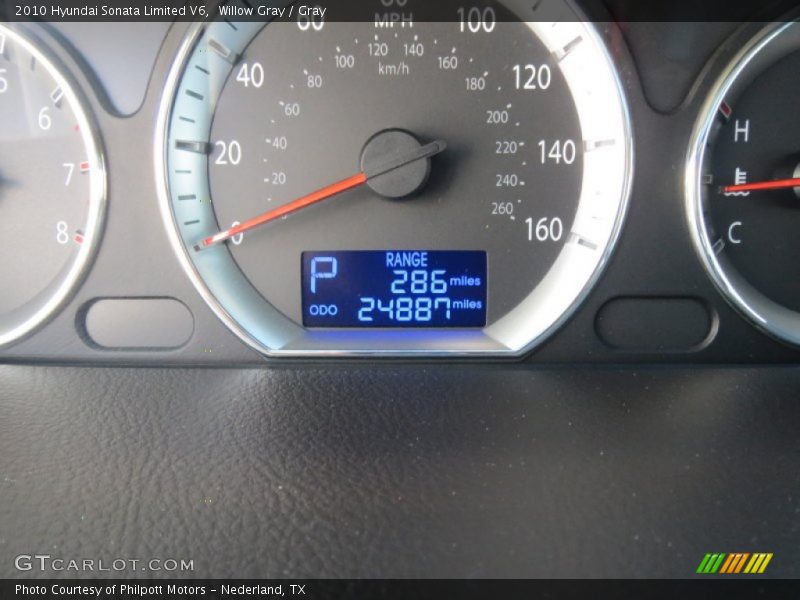 Willow Gray / Gray 2010 Hyundai Sonata Limited V6