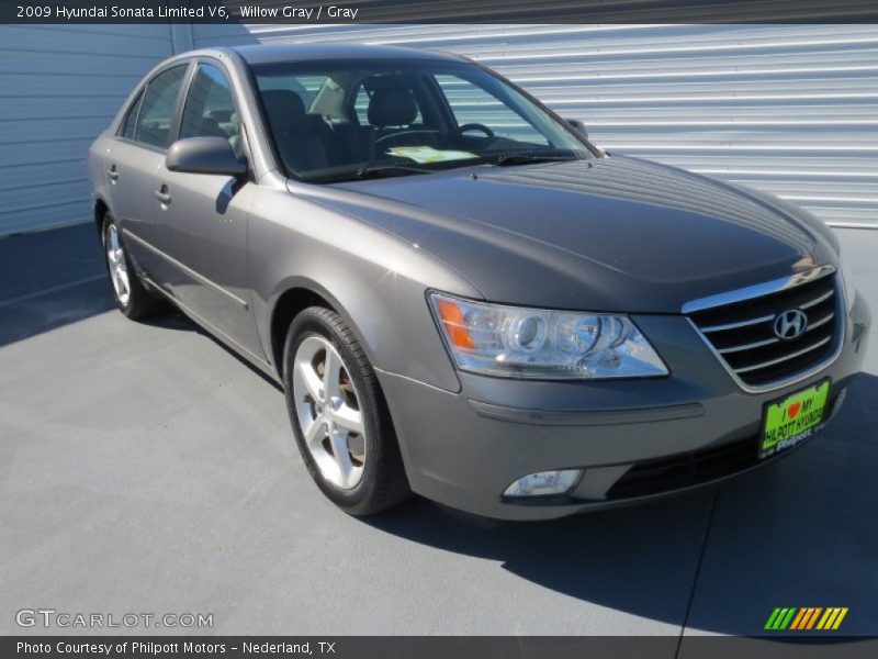 Willow Gray / Gray 2009 Hyundai Sonata Limited V6
