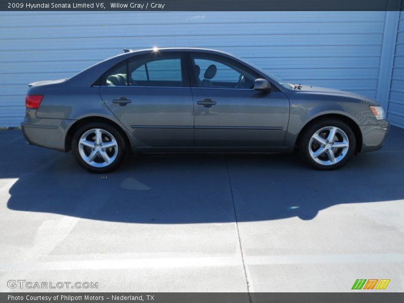 Willow Gray / Gray 2009 Hyundai Sonata Limited V6