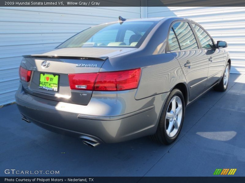 Willow Gray / Gray 2009 Hyundai Sonata Limited V6