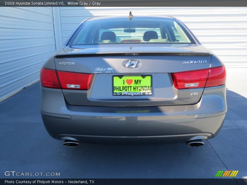 Willow Gray / Gray 2009 Hyundai Sonata Limited V6