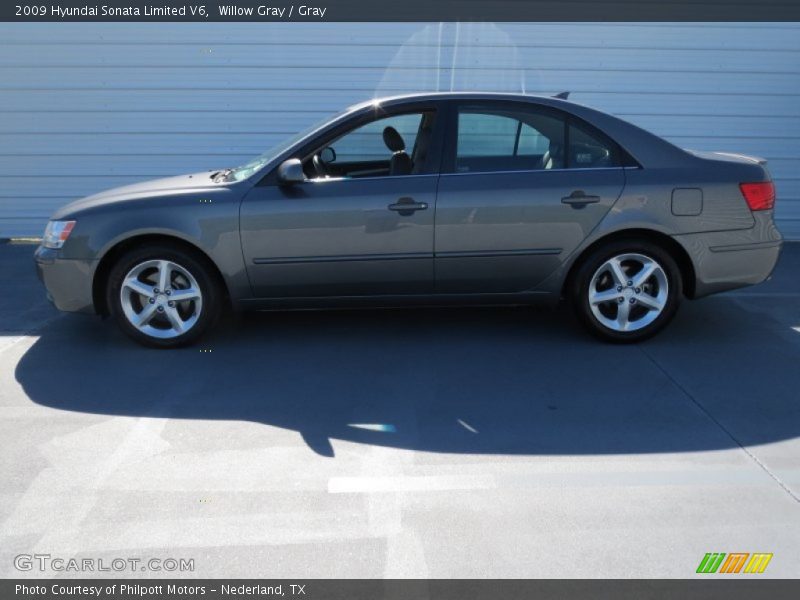 Willow Gray / Gray 2009 Hyundai Sonata Limited V6