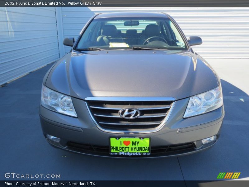 Willow Gray / Gray 2009 Hyundai Sonata Limited V6