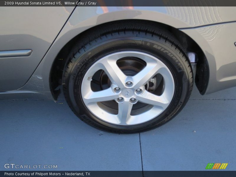 Willow Gray / Gray 2009 Hyundai Sonata Limited V6
