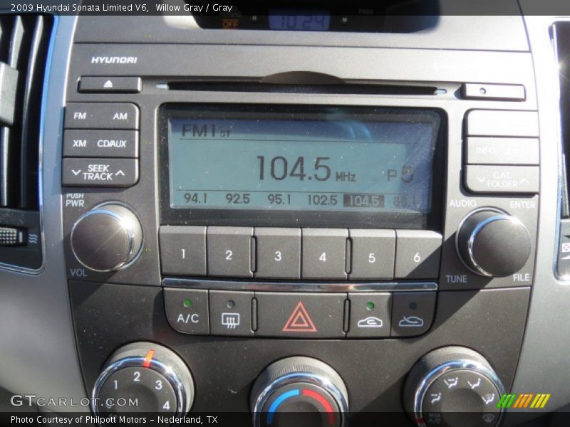 Willow Gray / Gray 2009 Hyundai Sonata Limited V6