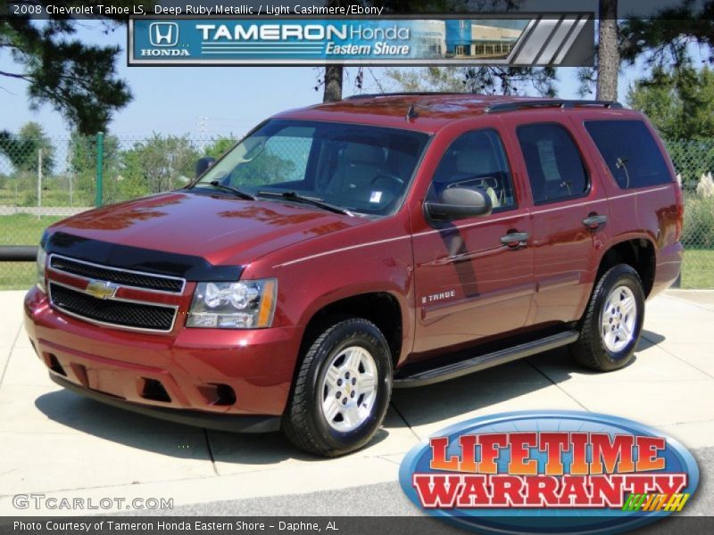 Deep Ruby Metallic / Light Cashmere/Ebony 2008 Chevrolet Tahoe LS