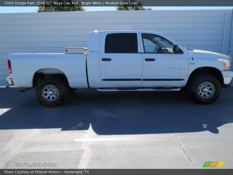 Bright White / Medium Slate Gray 2006 Dodge Ram 1500 SLT Mega Cab 4x4