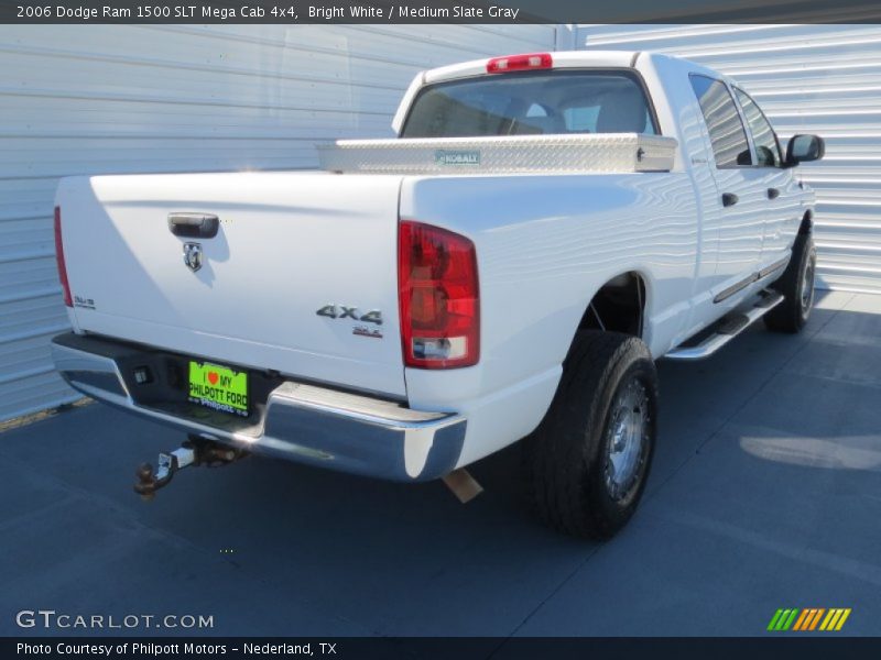 Bright White / Medium Slate Gray 2006 Dodge Ram 1500 SLT Mega Cab 4x4